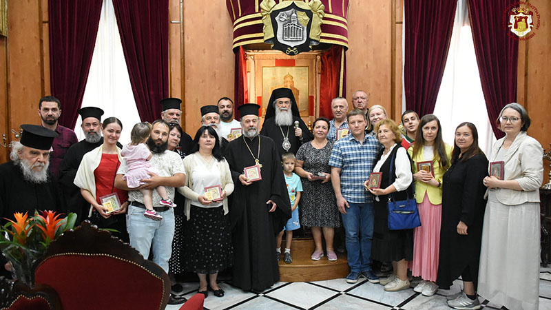 Група рускојазаични верници од Северен Израел во посета на Ерусалимската Патријаршија